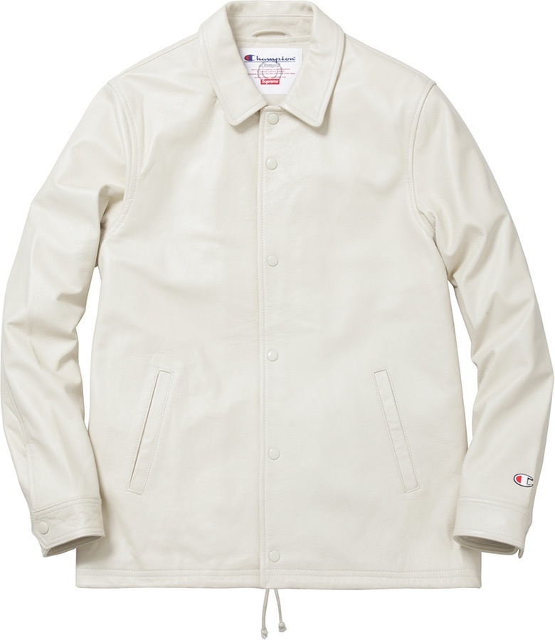 Supreme/Champion® Leather Coaches Jacket view 3